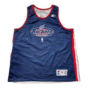 Vintage Starter Houston Rockets NBA Team Issued‎ Practice Basketball Jersey XL